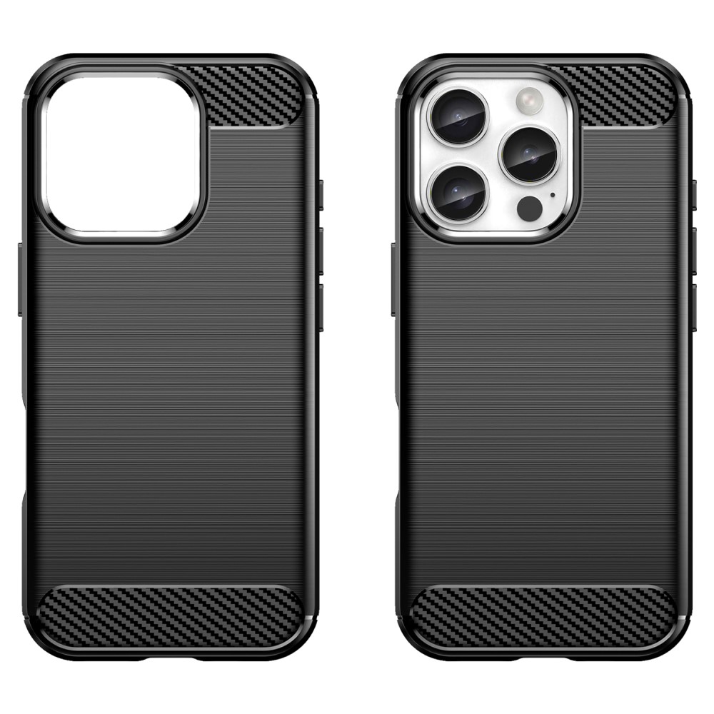  iPhone 16 Pro Skal Kolfiber Textur Svart