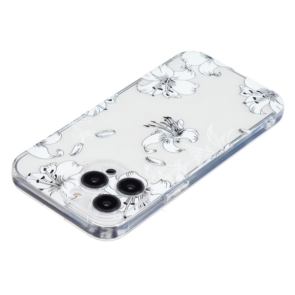  iPhone 16 Pro Skal TPU Vita Blommor