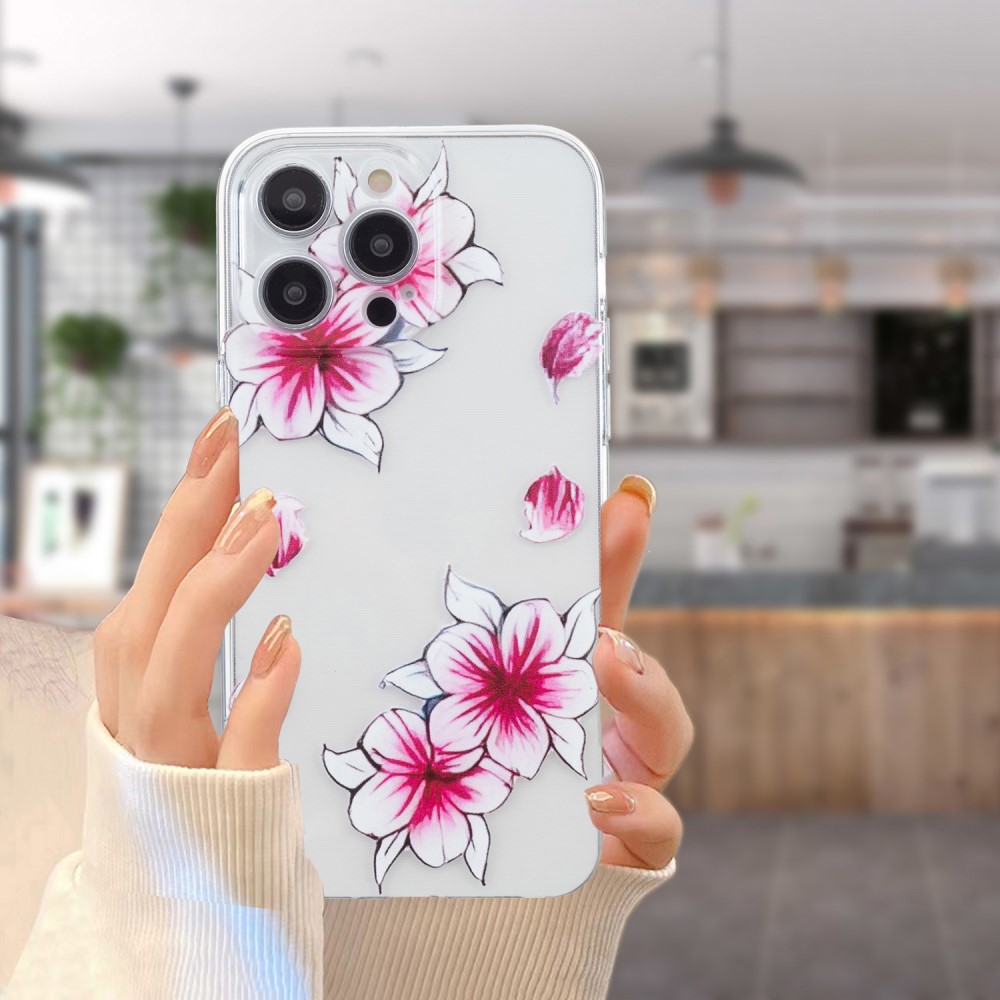  iPhone 16 Pro Skal TPU Blommor