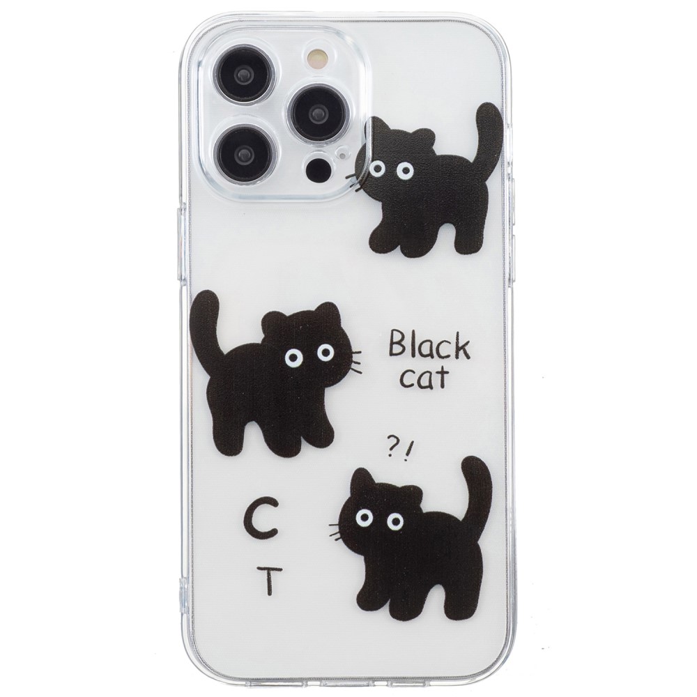  iPhone 16 Pro Skal TPU Svarta Katter