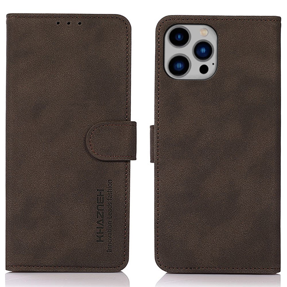 KHAZNEH KHAZNEH iPhone 16 Pro Fodral Matt Läder Brun