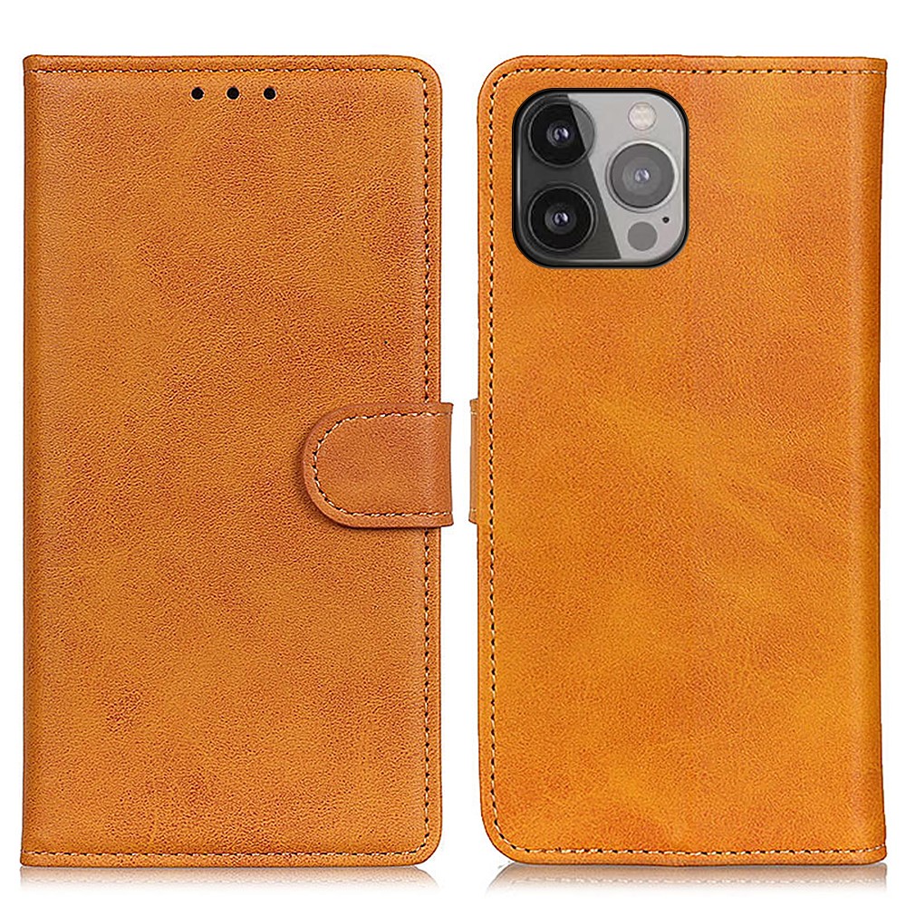  iPhone 16 Pro Fodral Med Kortfack Läder Brun