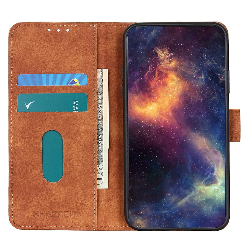 KHAZNEH KHAZNEH iPhone 16 Pro Fodral Retro Läder Brun