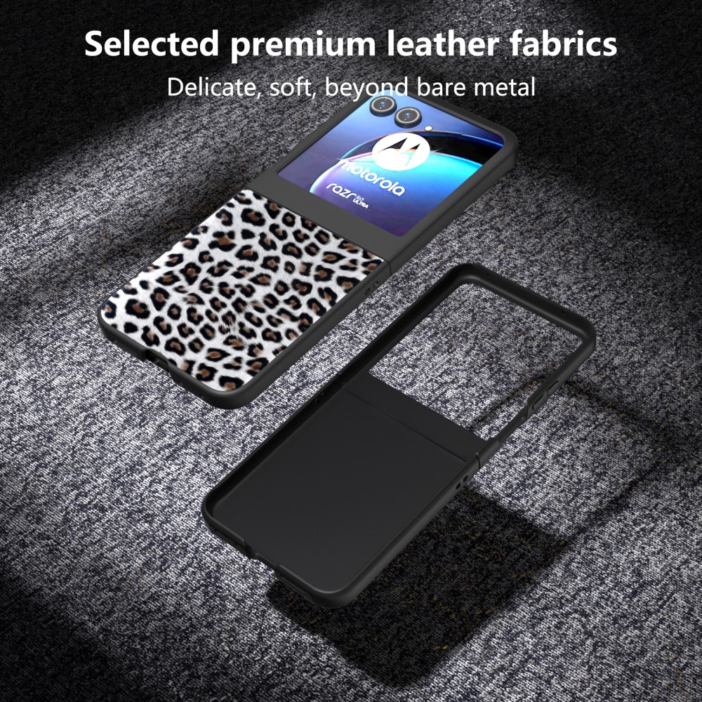  Motorola Razr 60 / 50 5G Mobilskal Leopard Mönster
