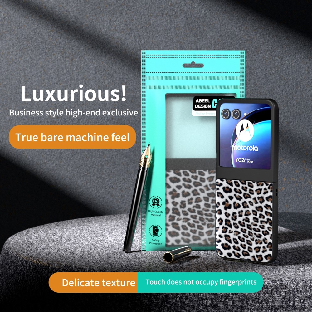 Motorola Razr 60 / 50 5G Mobilskal Leopard Mönster