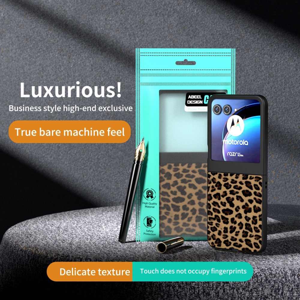  Motorola Razr 60 / 50 5G Mobilskal Leopard Mönster