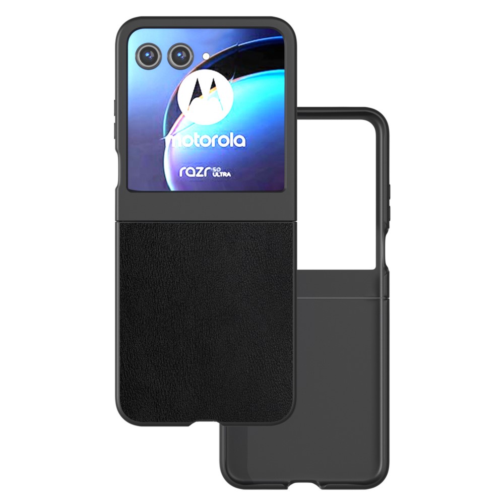  Motorola Razr 60 / 50 5G Mobilskal Läder Svart