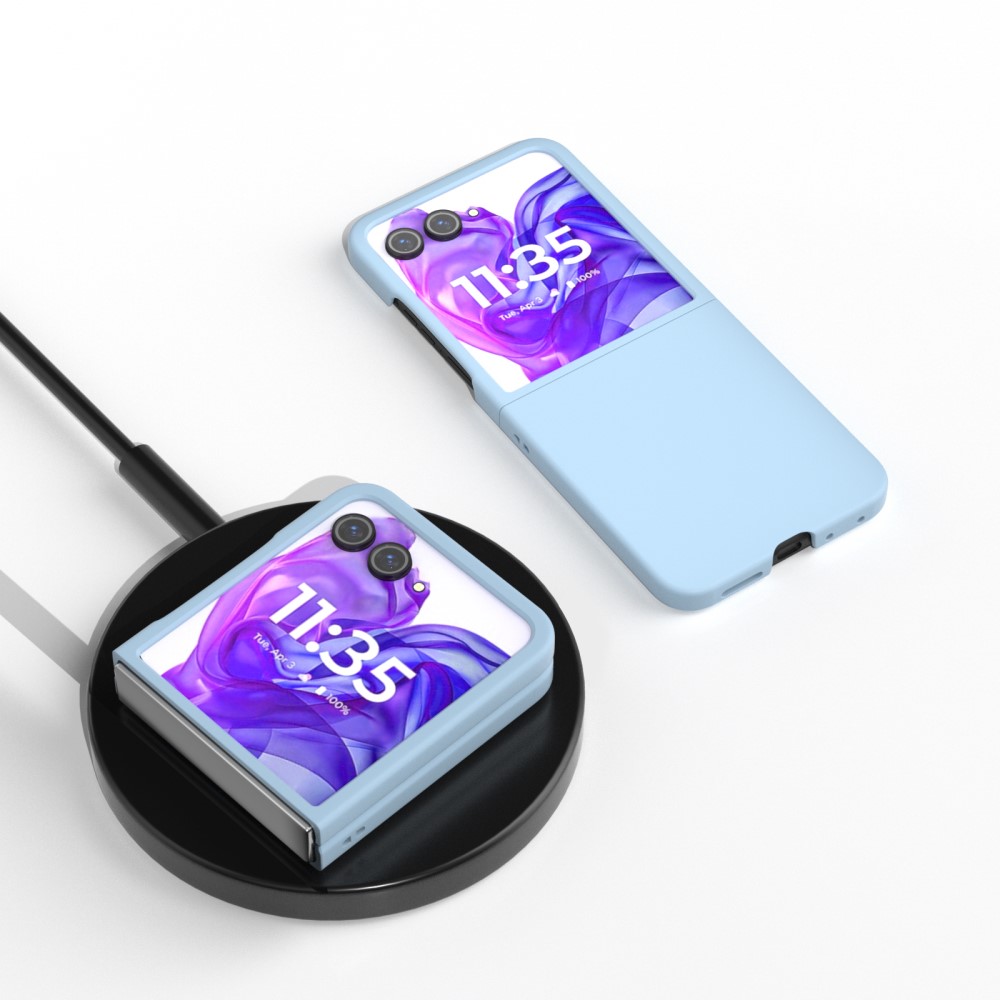  Motorola Razr 50 Ultra 5G Mobilskal Skin Touch Ljus Blå