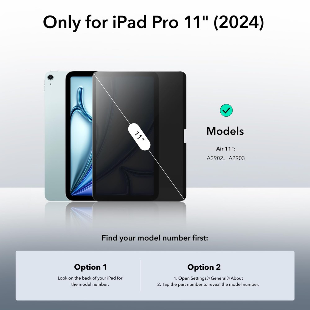 ESR ESR iPad Air 11 2026-2024 Skärmskydd Avtagbart Magnetisk