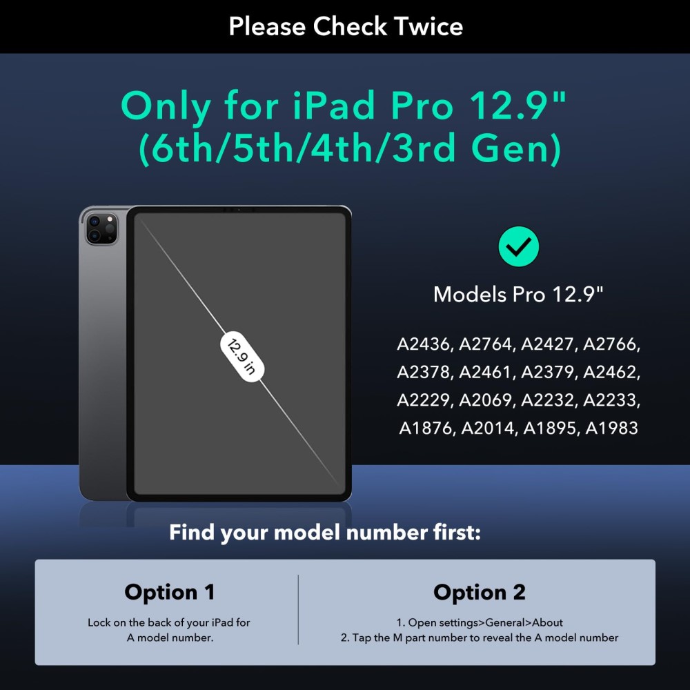 ESR ESR iPad Pro 12.9 2018/2020/2021/2022 Skärmskydd 2-PACK