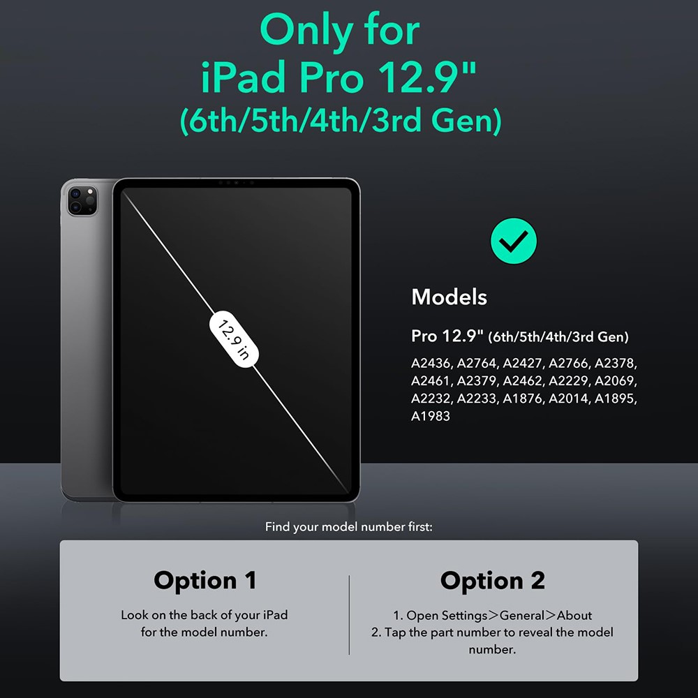 ESR ESR iPad Pro 12.9 2018/2020/2021/2022 Skärmskydd 2-PACK Härdat Glas