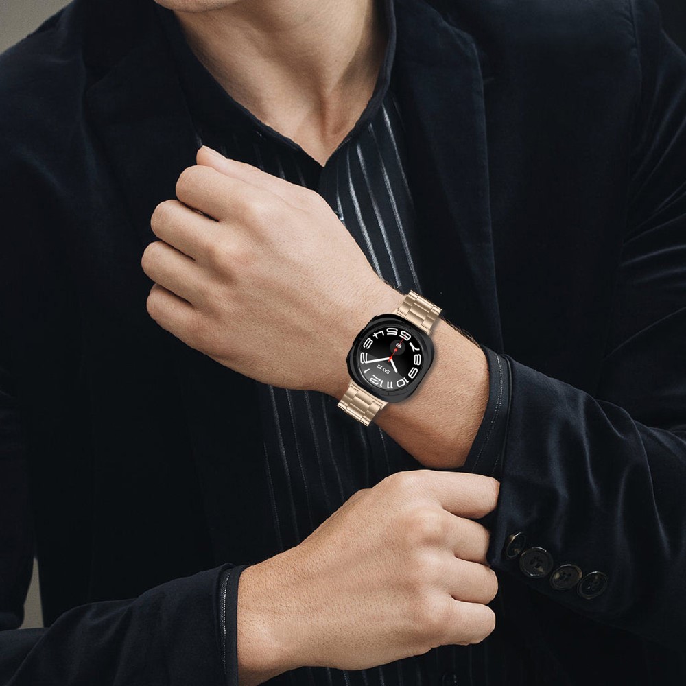  Galaxy Watch Ultra (2025) / 47 mm Armband Rostfritt Stål Guld