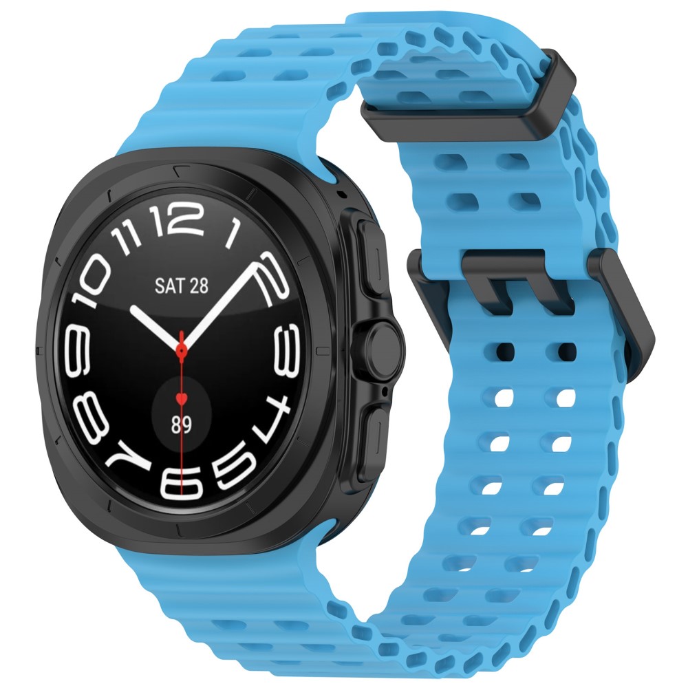  Galaxy Watch Ultra (2025) / 47 mm Armband Wave Design Blå