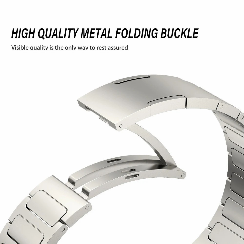  Galaxy Watch Ultra (2025) / 47 mm Armband Steel Titanium Svart