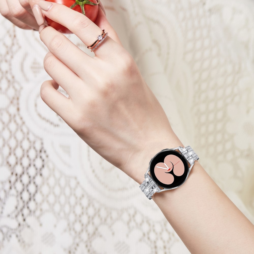  Galaxy Watch FE 40 mm Armband Metall Bling Silver