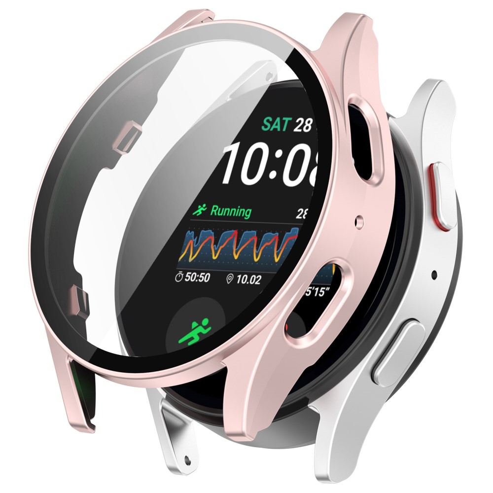  Galaxy Watch 7 40 mm Skal Med Skärmskydd Ljus Rosa