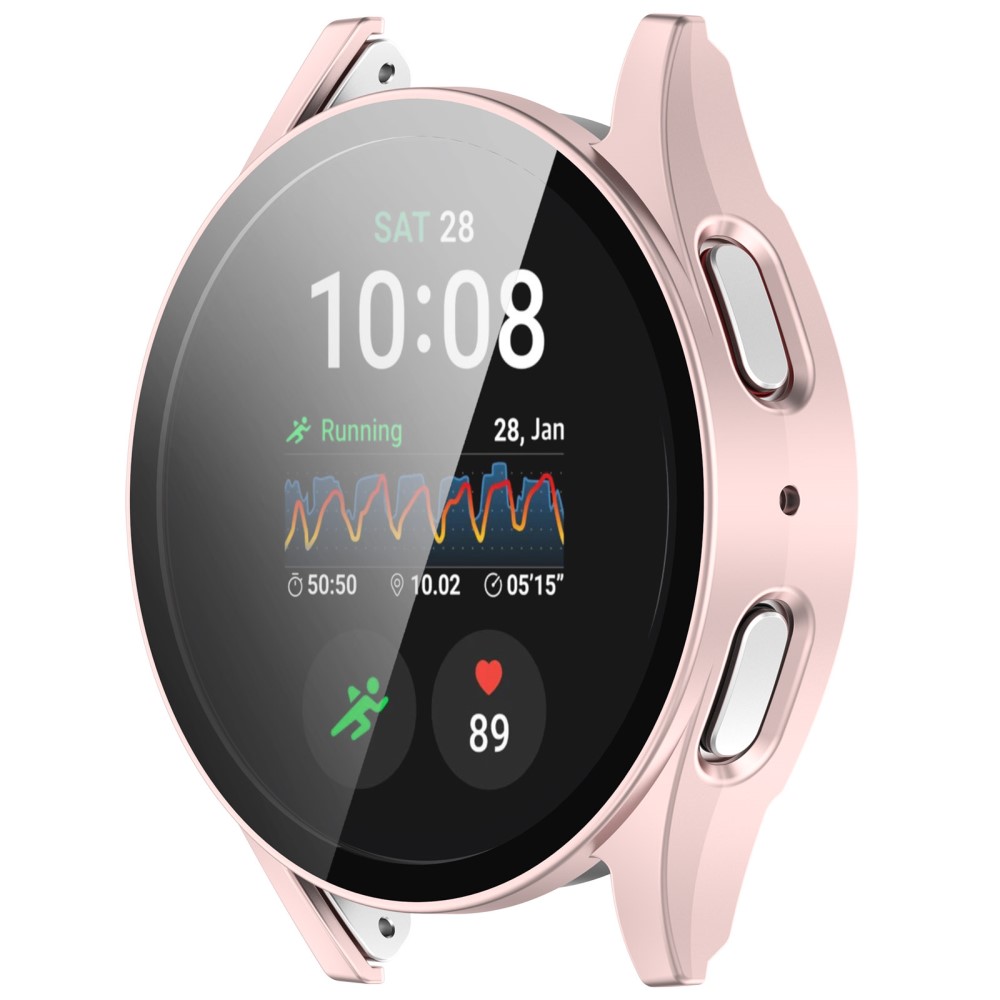  Galaxy Watch 7 40 mm Skal Med Skärmskydd Ljus Rosa