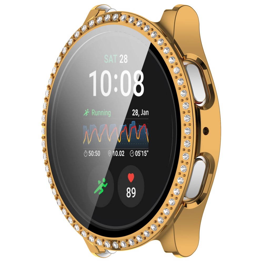 Galaxy Watch 7 44 mm Skal Med Skärmskydd Strass Guld
