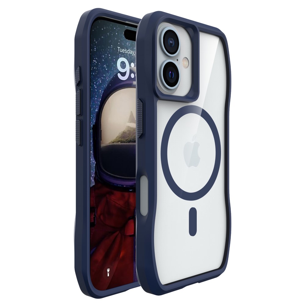  iPhone 16 Plus Skal MagsSafe Hyrbid Mörk Blå