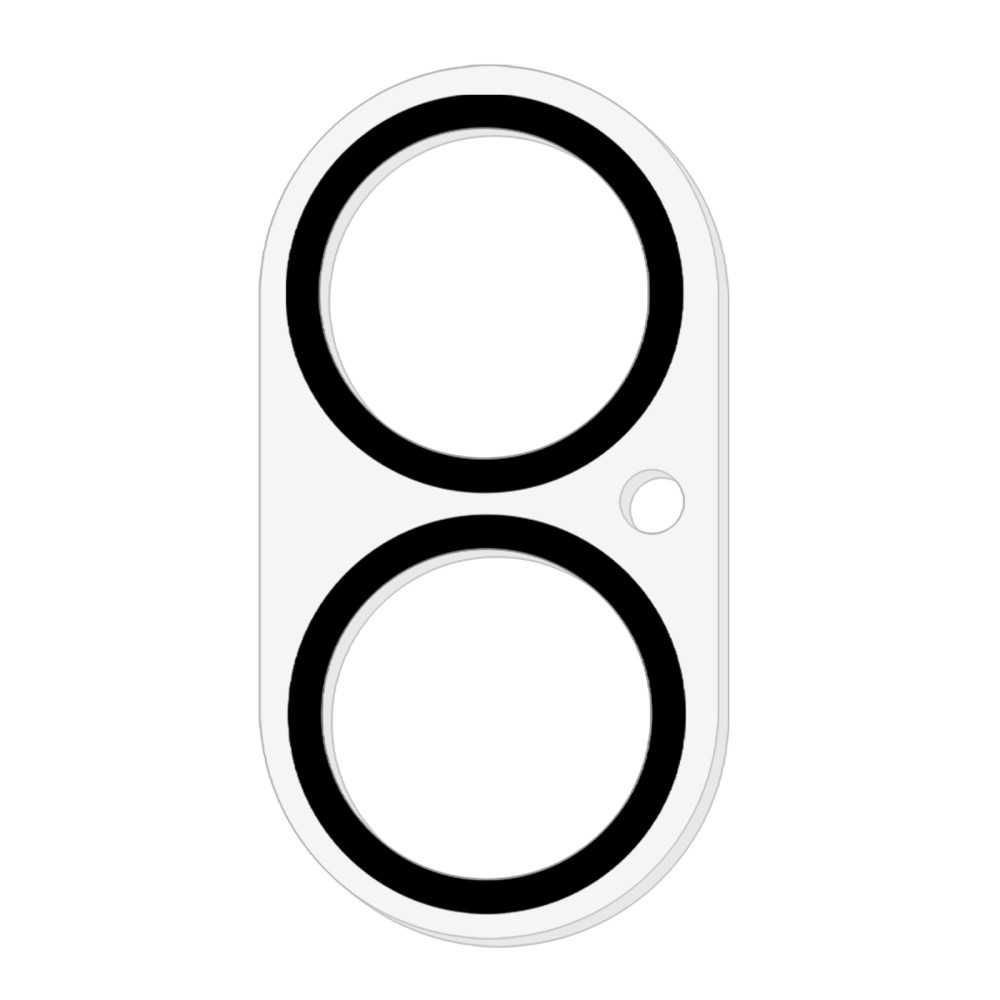  iPhone 16 Plus/16 Linsskydd Härdat Glas Black Rings
