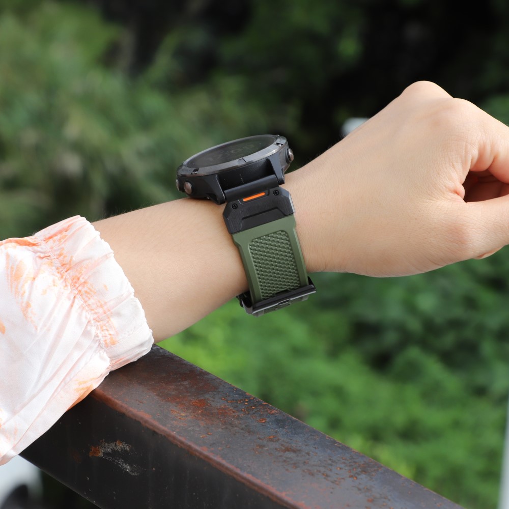  Fenix 5/5X/6X/7X 26 mm Klockarmband Robust Grön