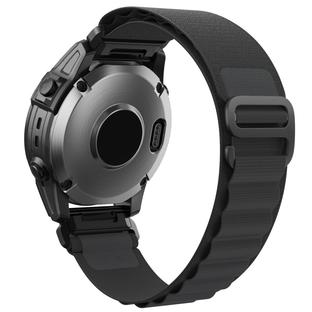  Klockarmband 26 mm Justerbart Nylon Svart