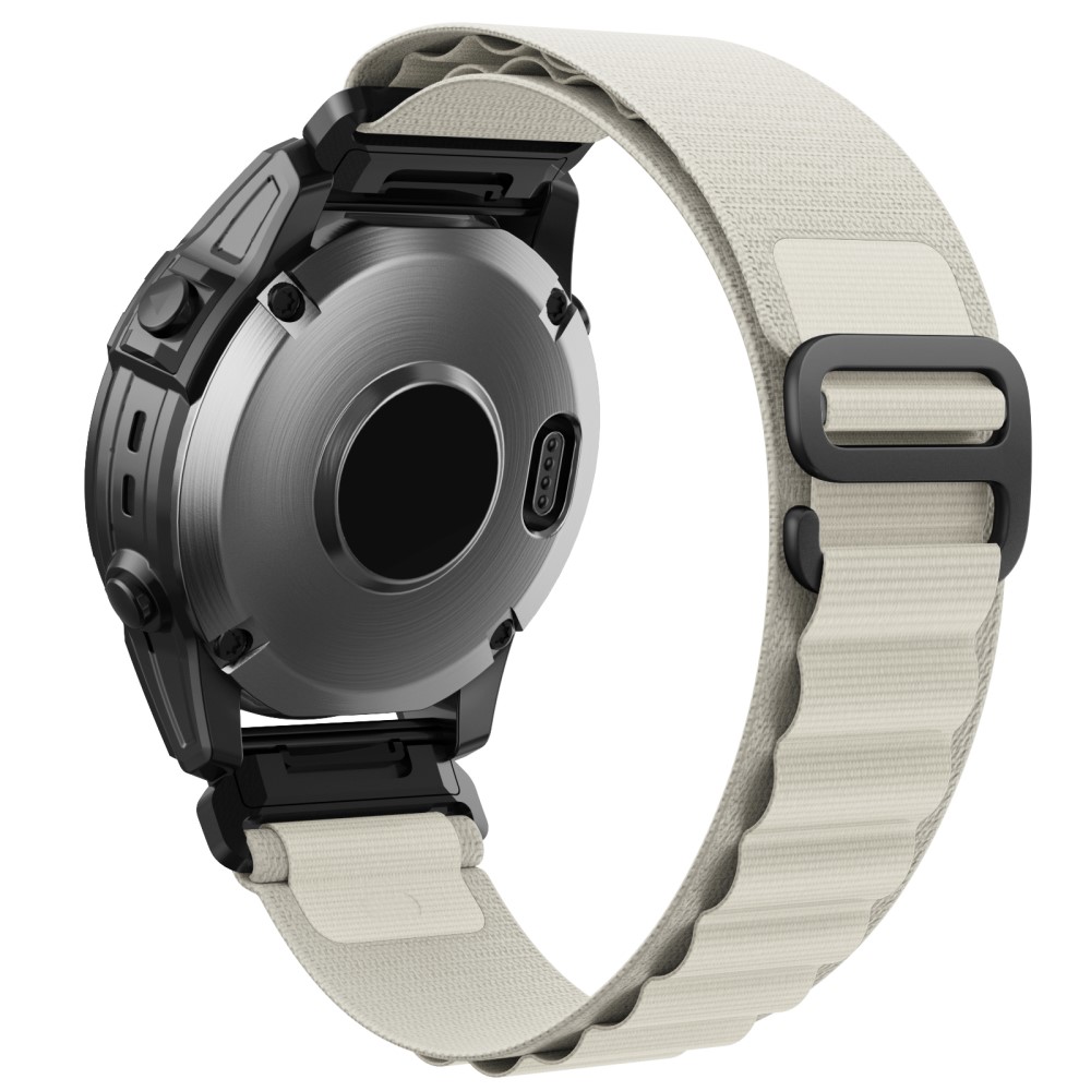  Klockarmband 26 mm Justerbart Nylon Vit