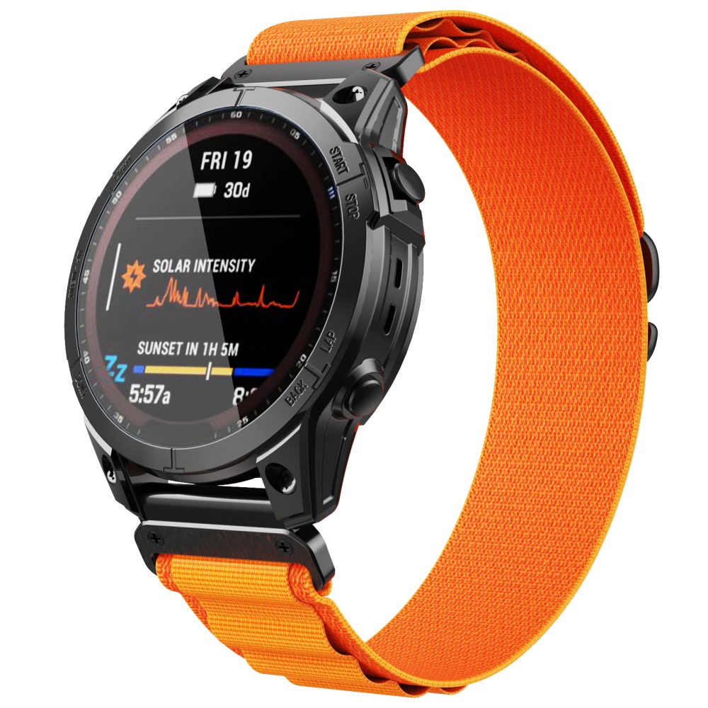  Klockarmband 26 mm Justerbart Nylon Orange