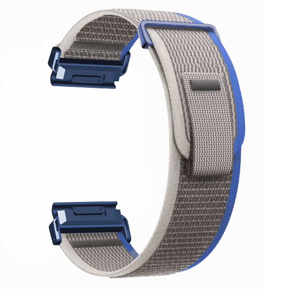  Klockarmband 26 mm Nylon Loop Grå/Blå