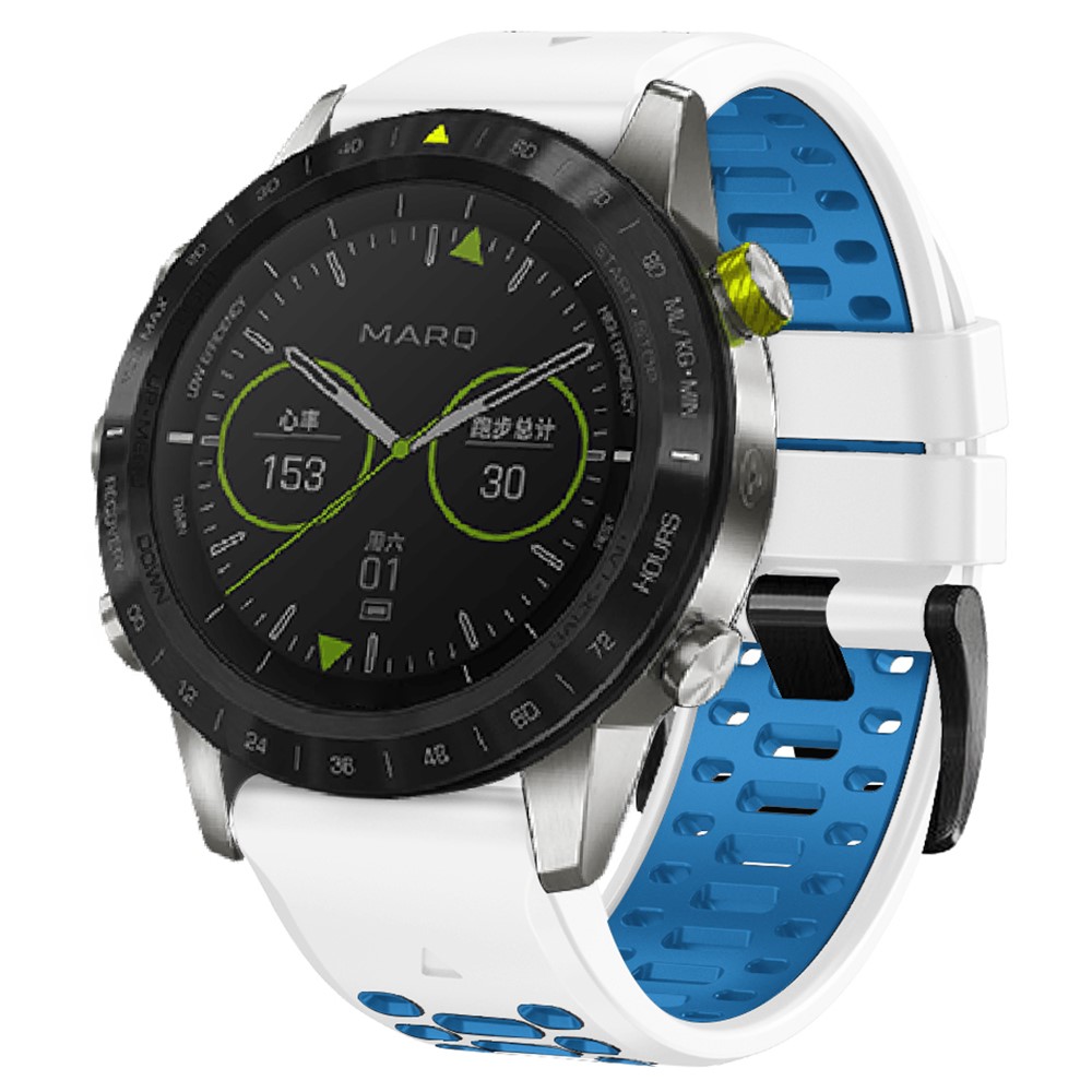  Klockarmband 26 mm Dual-Color Robust Vit/Blå