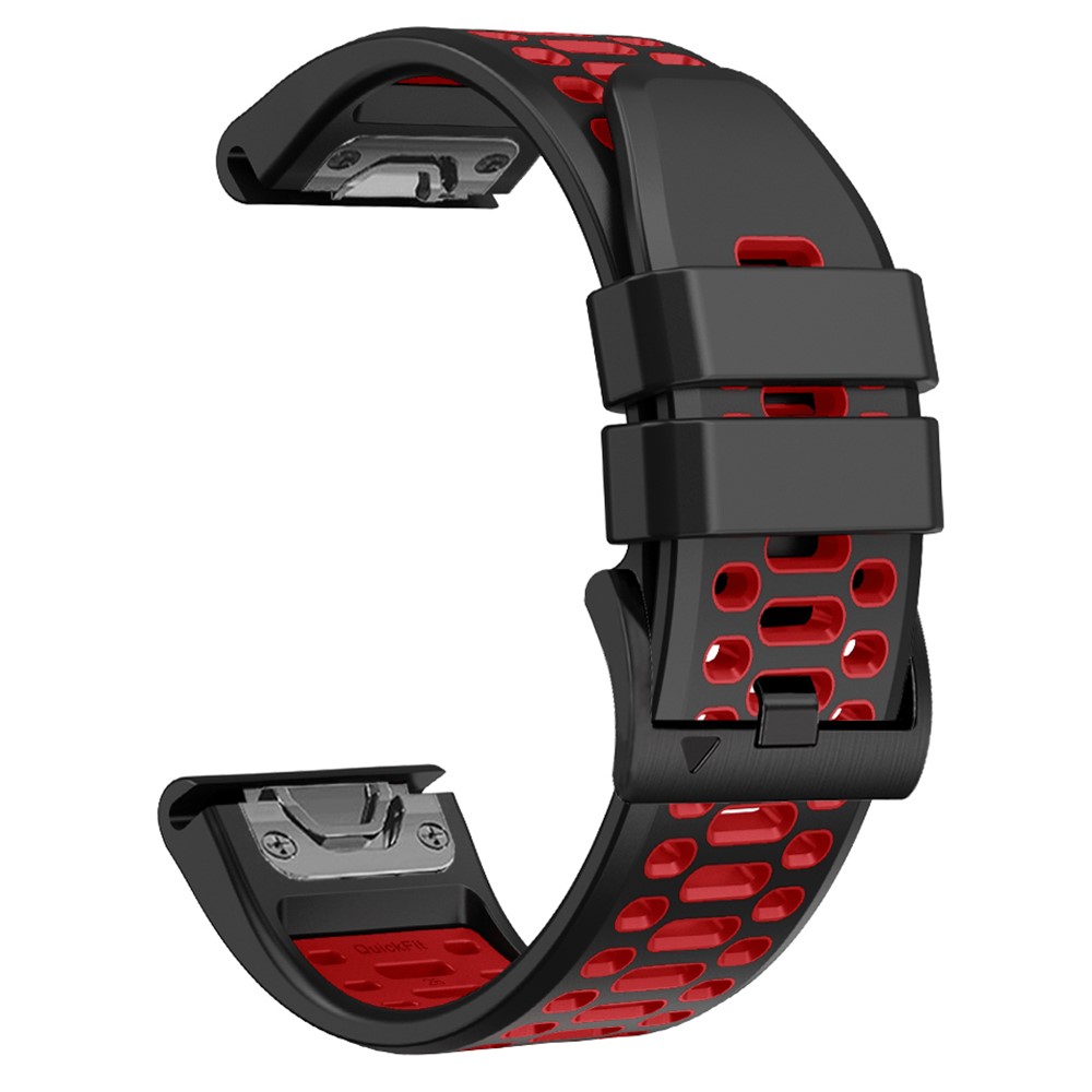  Klockarmband 26 mm Dual-Color Robust Svart/Röd