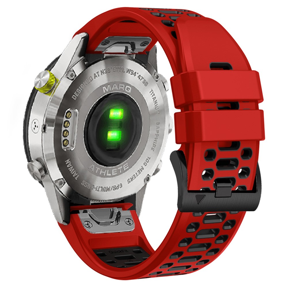  Klockarmband 26 mm Dual-Color Robust Röd/Svart