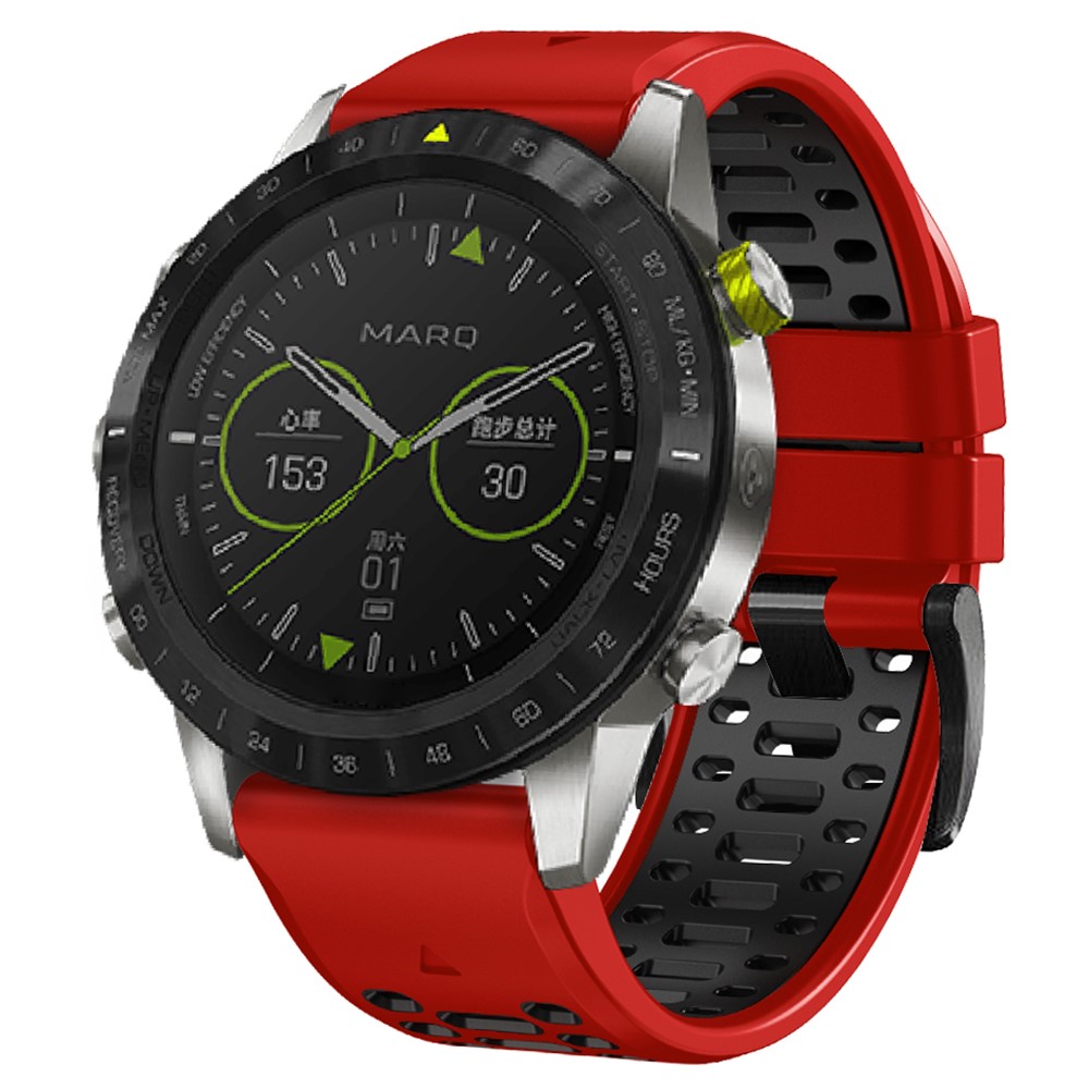  Klockarmband 26 mm Dual-Color Robust Röd/Svart