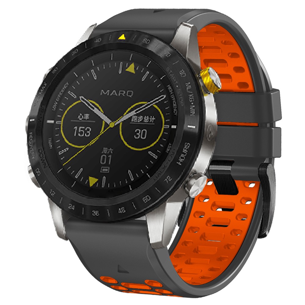  Klockarmband 26 mm Dual-Color Robust Grå/Orange