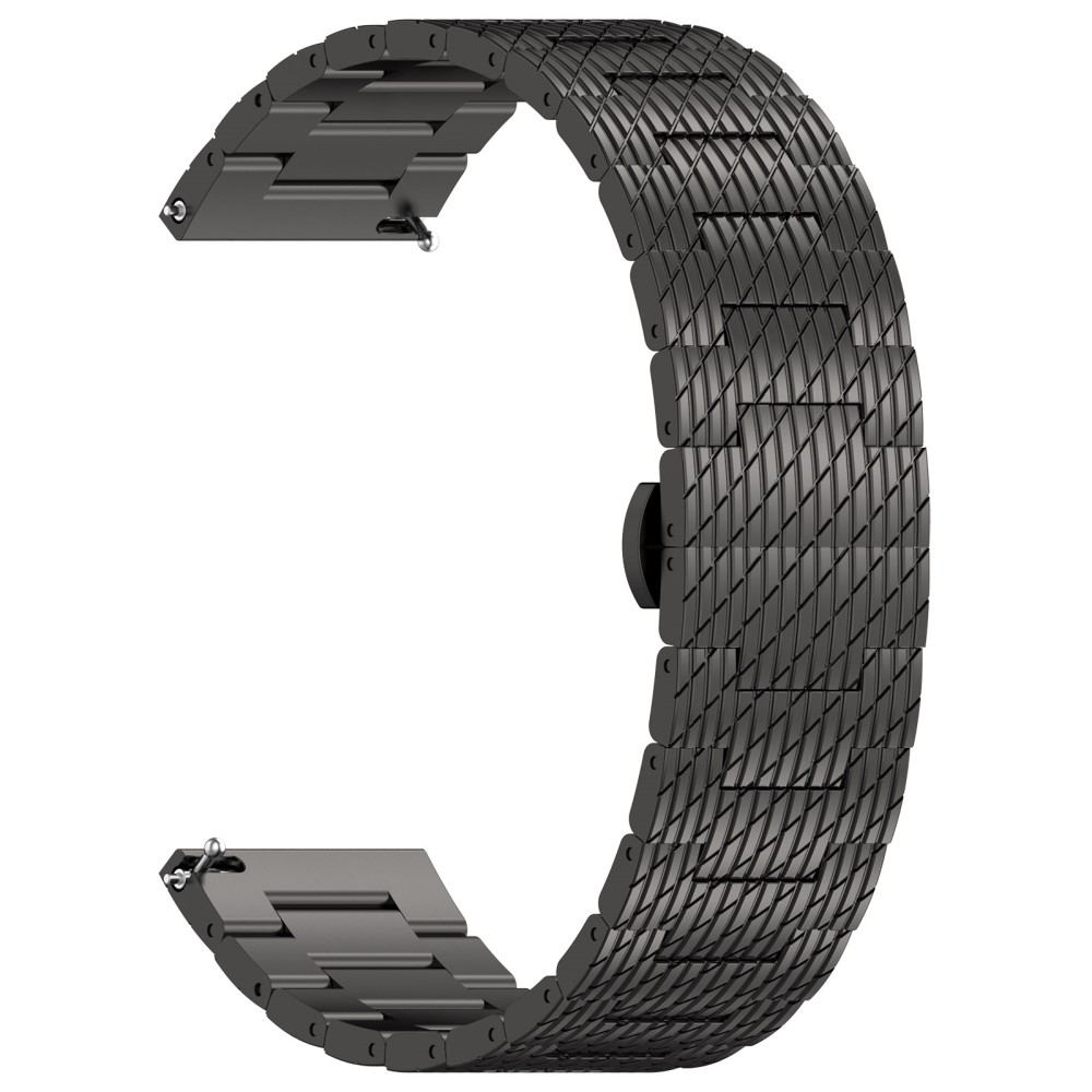  Klockarmband 22 mm Rostfritt Stål Svart