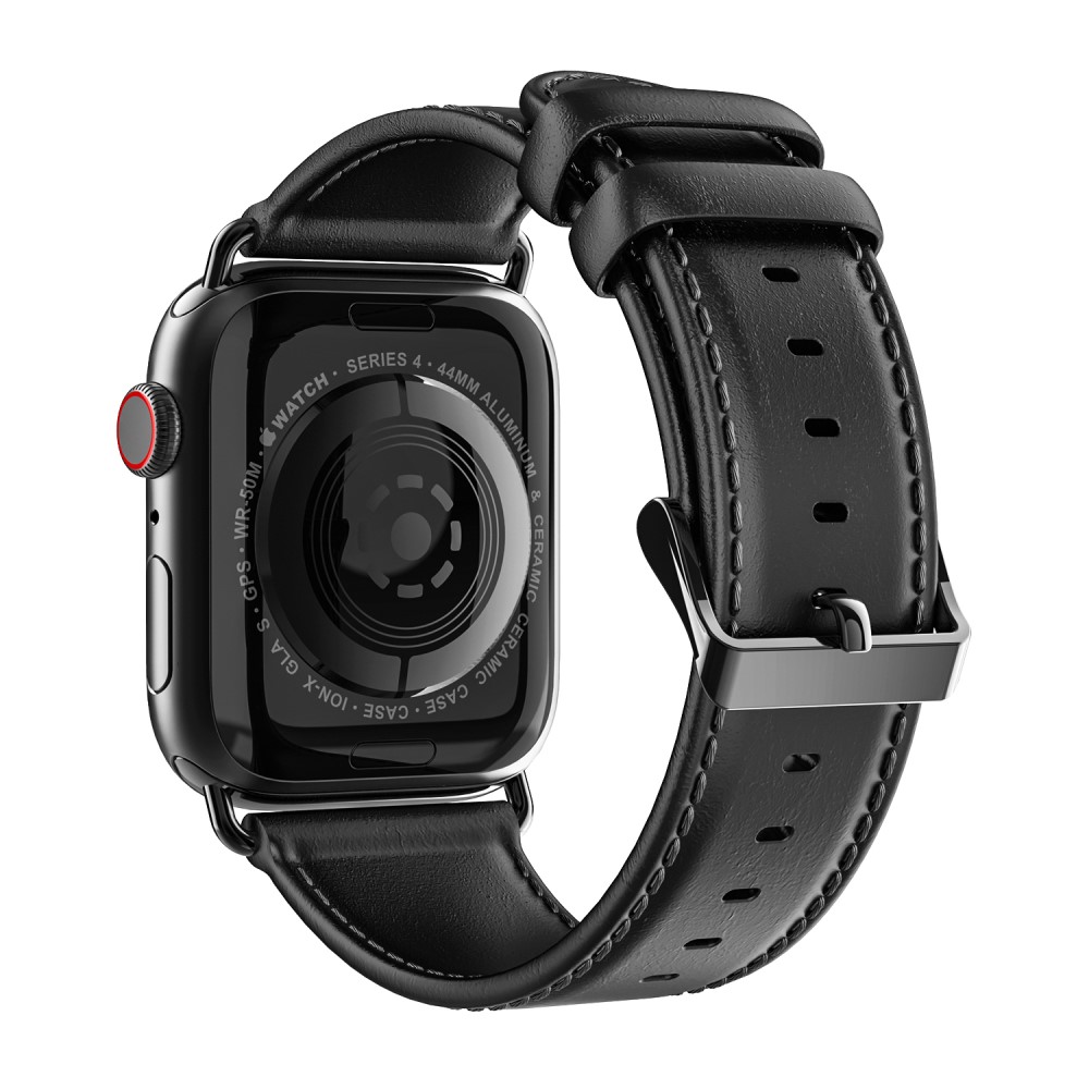 DUX DUCIS DUX DUCIS Apple Watch 42/44/45/46/49 mm Klockarmband Äkta Läder Svart