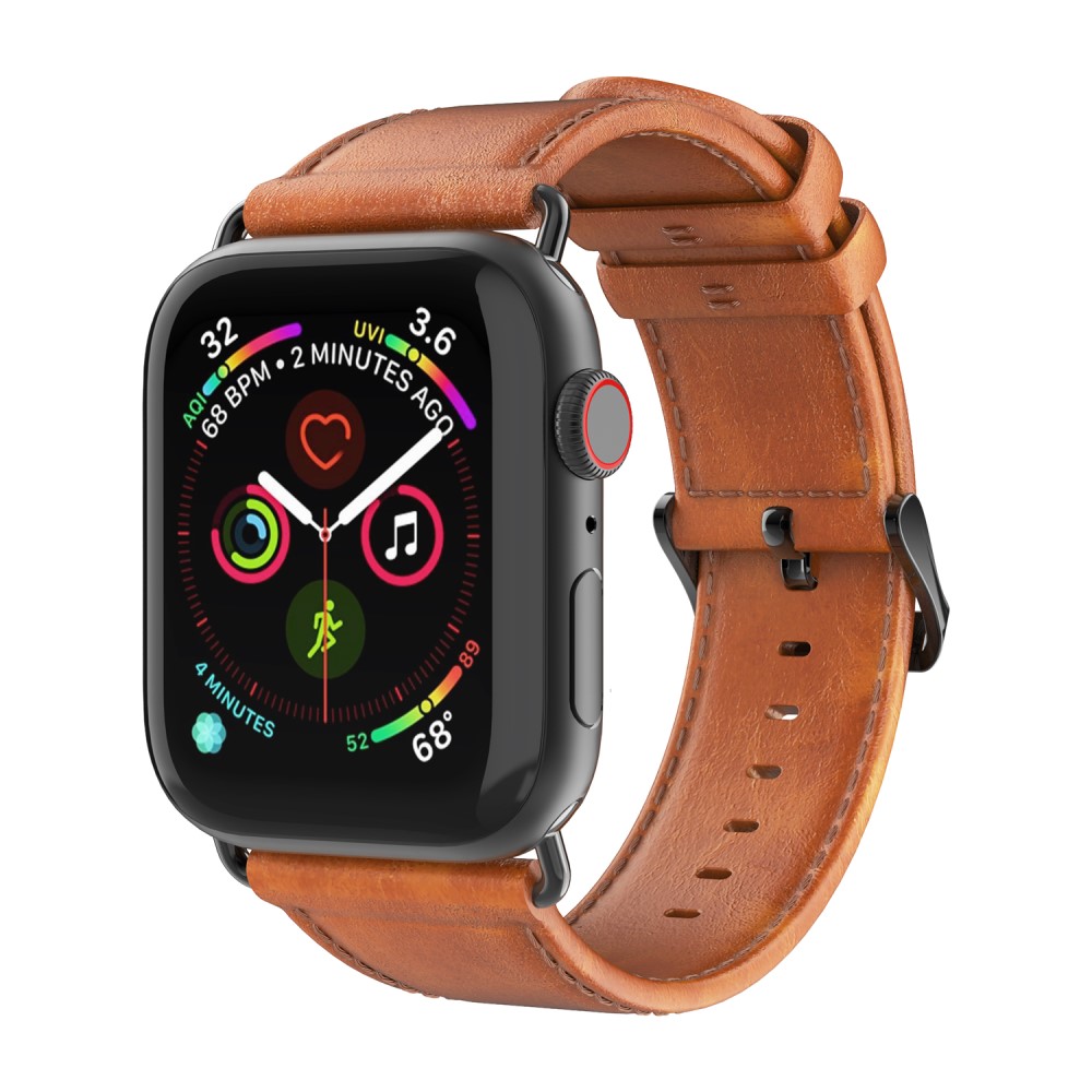 DUX DUCIS DUX DUCIS Apple Watch 42/44/45/46/49 mm Klockarmband Äkta Läder Brun