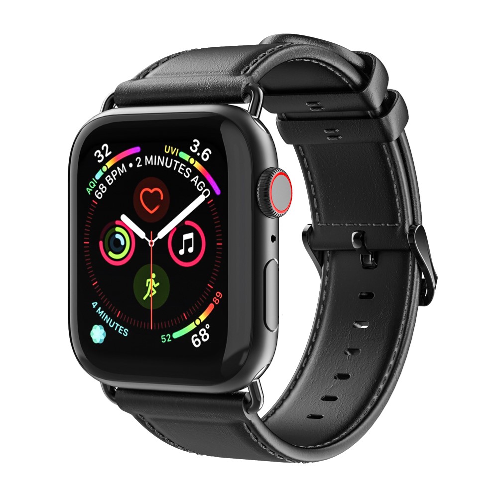 DUX DUCIS DUX DUCIS Apple Watch 38/40/41/42 mm Klockarmband Äkta Läder Svart