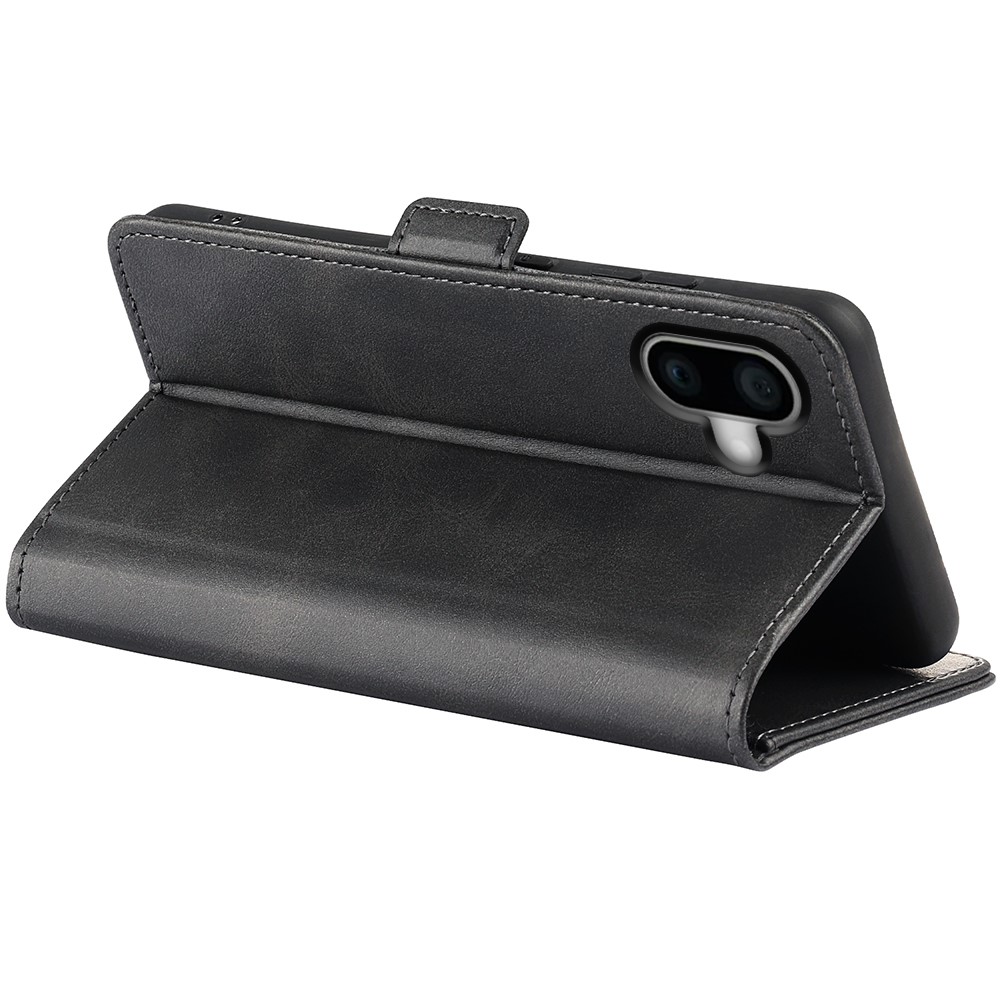  iPhone 16 Pro Max Fodral Flip Läder Svart