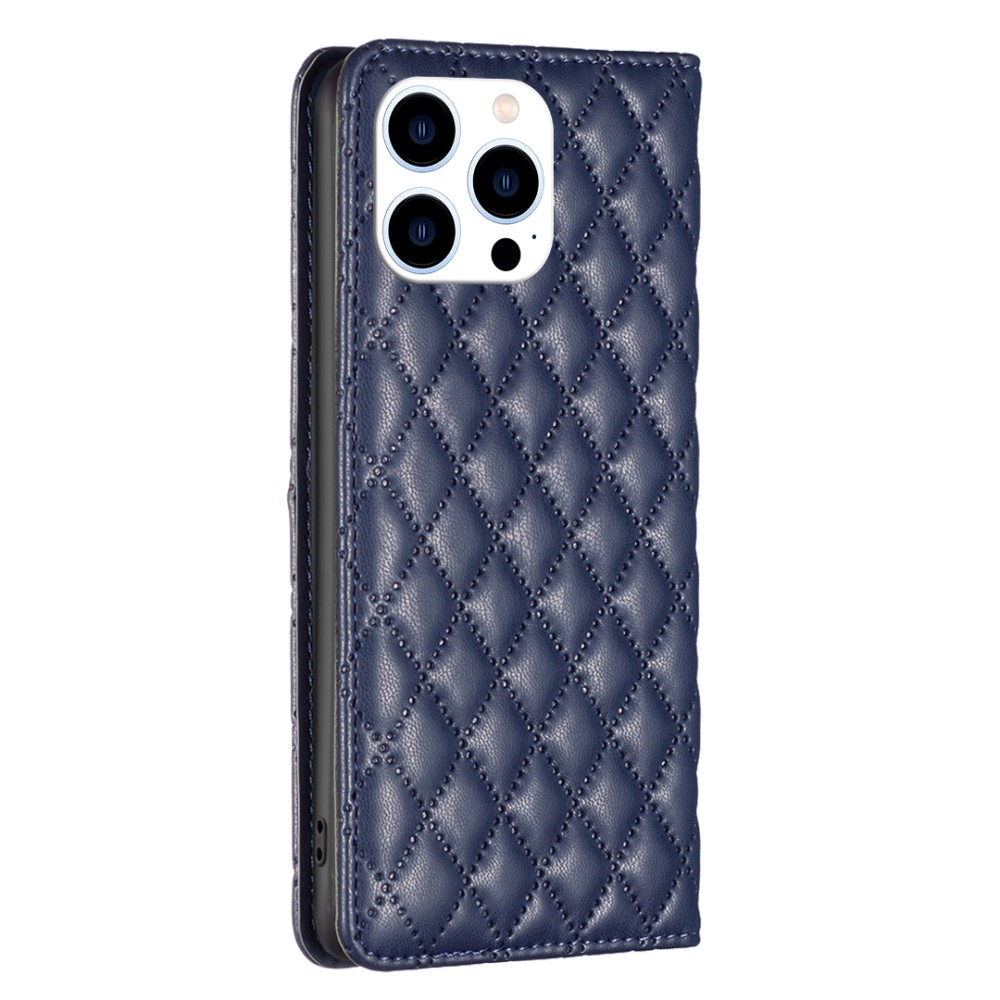 BINFEN BINFEN iPhone 16 Pro Max Fodral Diamond Flip Mörk Blå