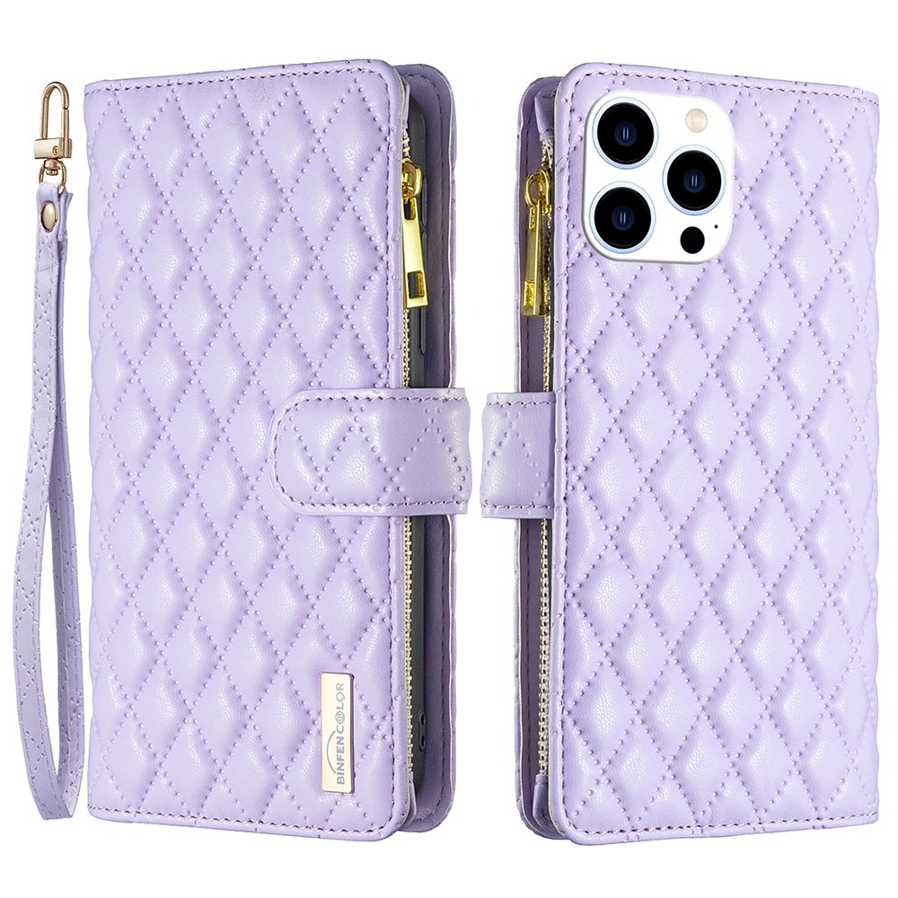 BINFEN BINFEN iPhone 16 Pro Max Fodral Diamond Multifunktionell Lila