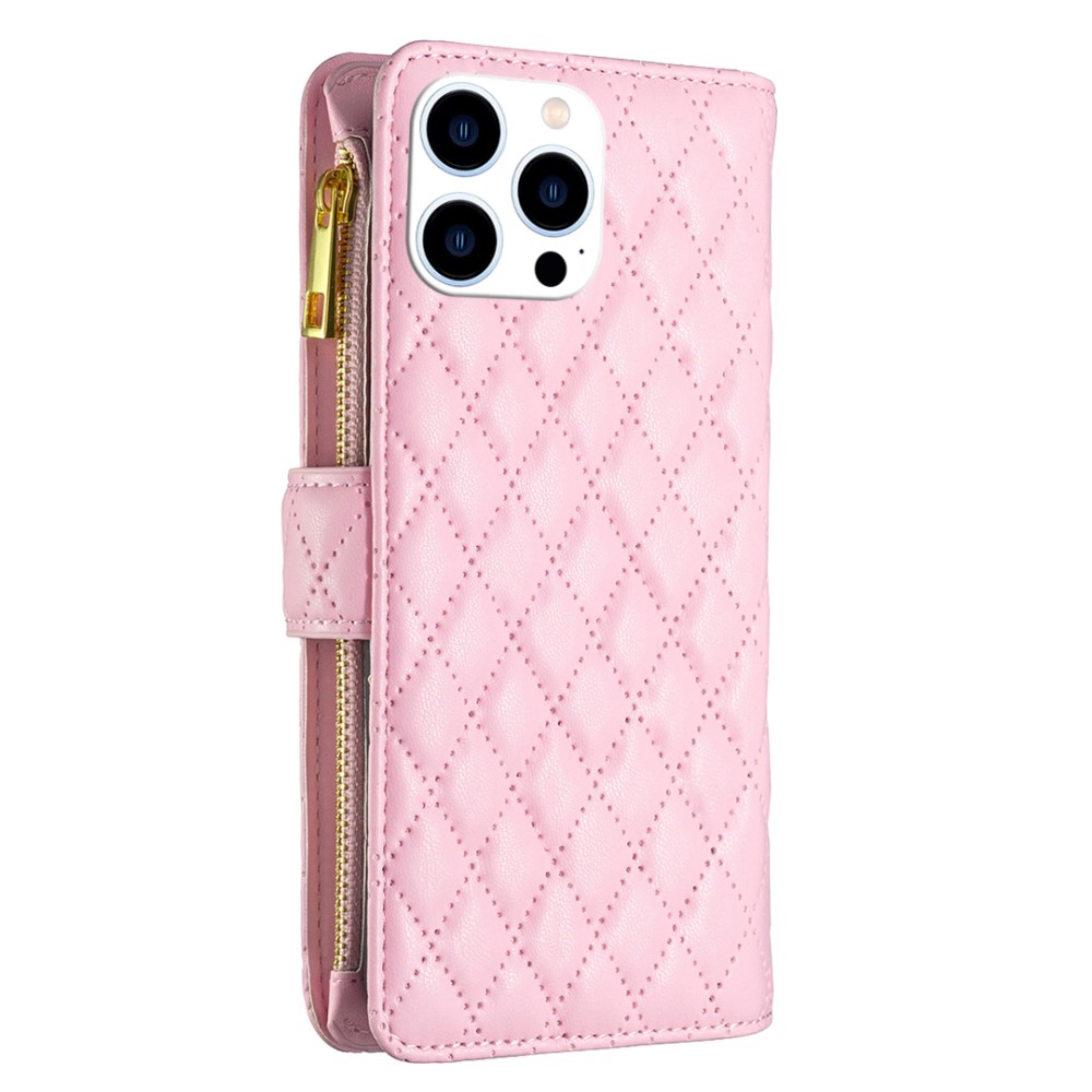 BINFEN BINFEN iPhone 16 Pro Max Fodral Diamond Multifunktionell Rosa