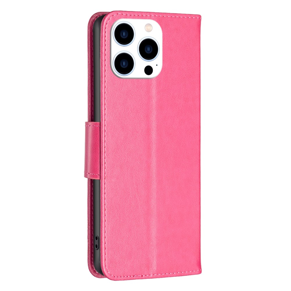  iPhone 16 Pro Max Fodral Med Fjäril Tryck Rosa