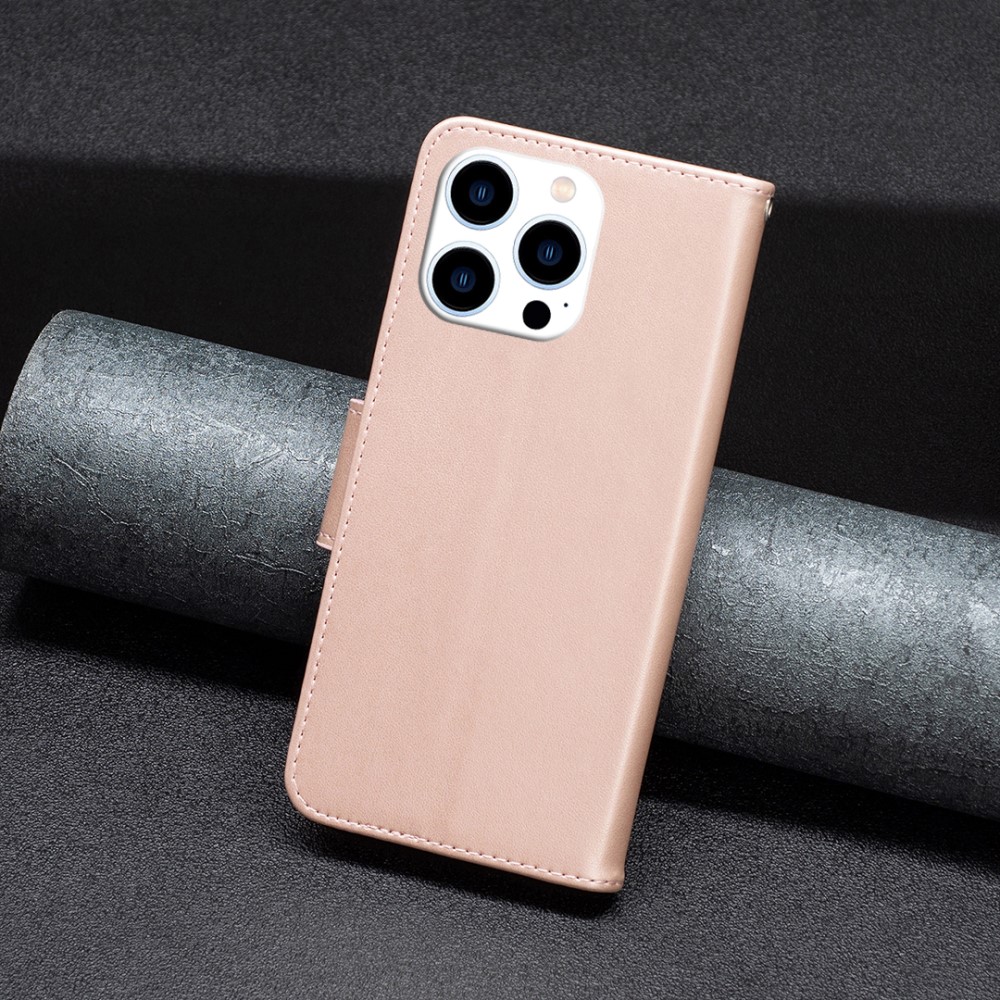  iPhone 16 Pro Max Fodral Med Fjäril Tryck Roséguld