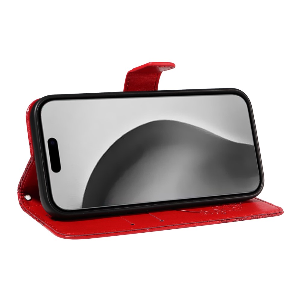  iPhone 16 Pro Max Fodral Fjäril Tryck Röd