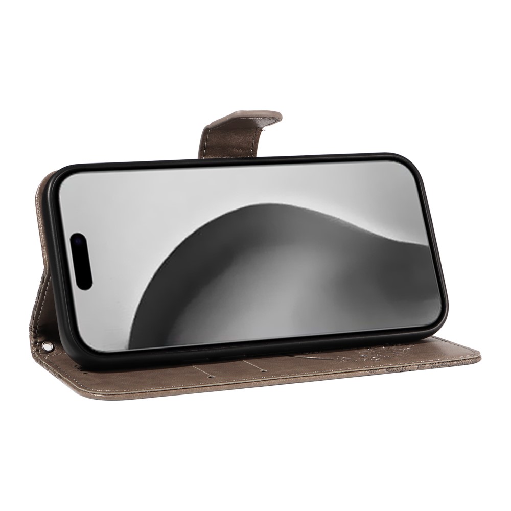  iPhone 16 Pro Max Fodral Fjäril Tryck Grå