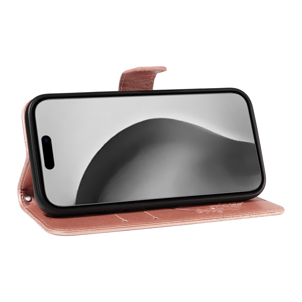  iPhone 16 Pro Max Fodral Fjäril Tryck Roséguld
