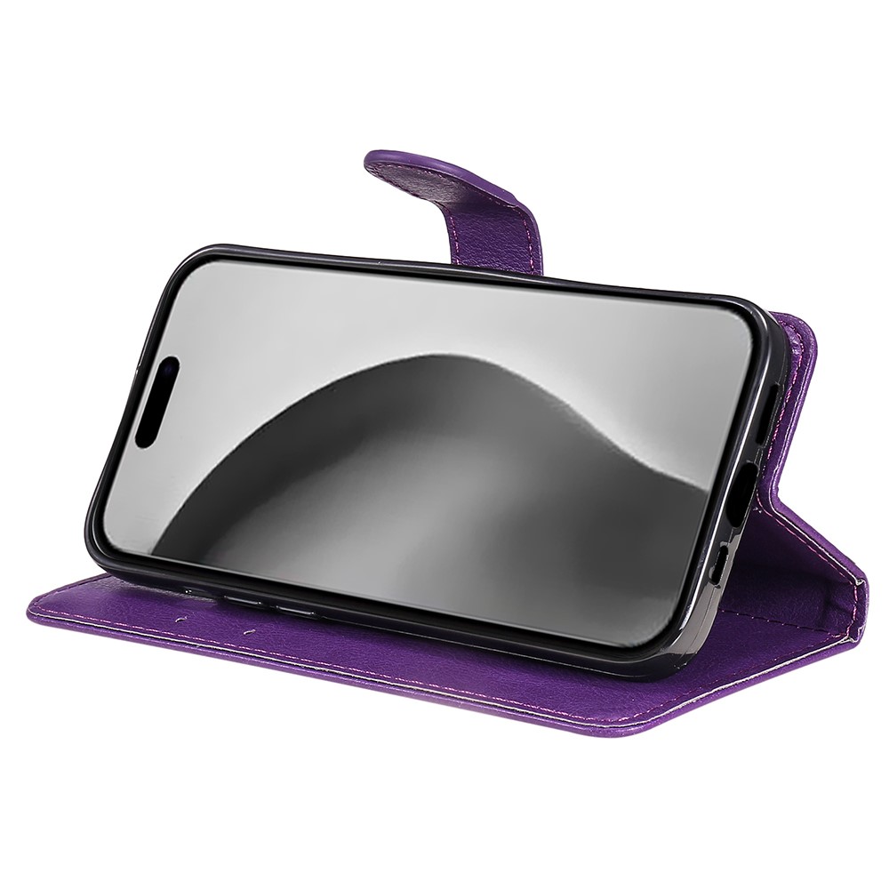  iPhone 16 Pro Max Fodral Läder Lila
