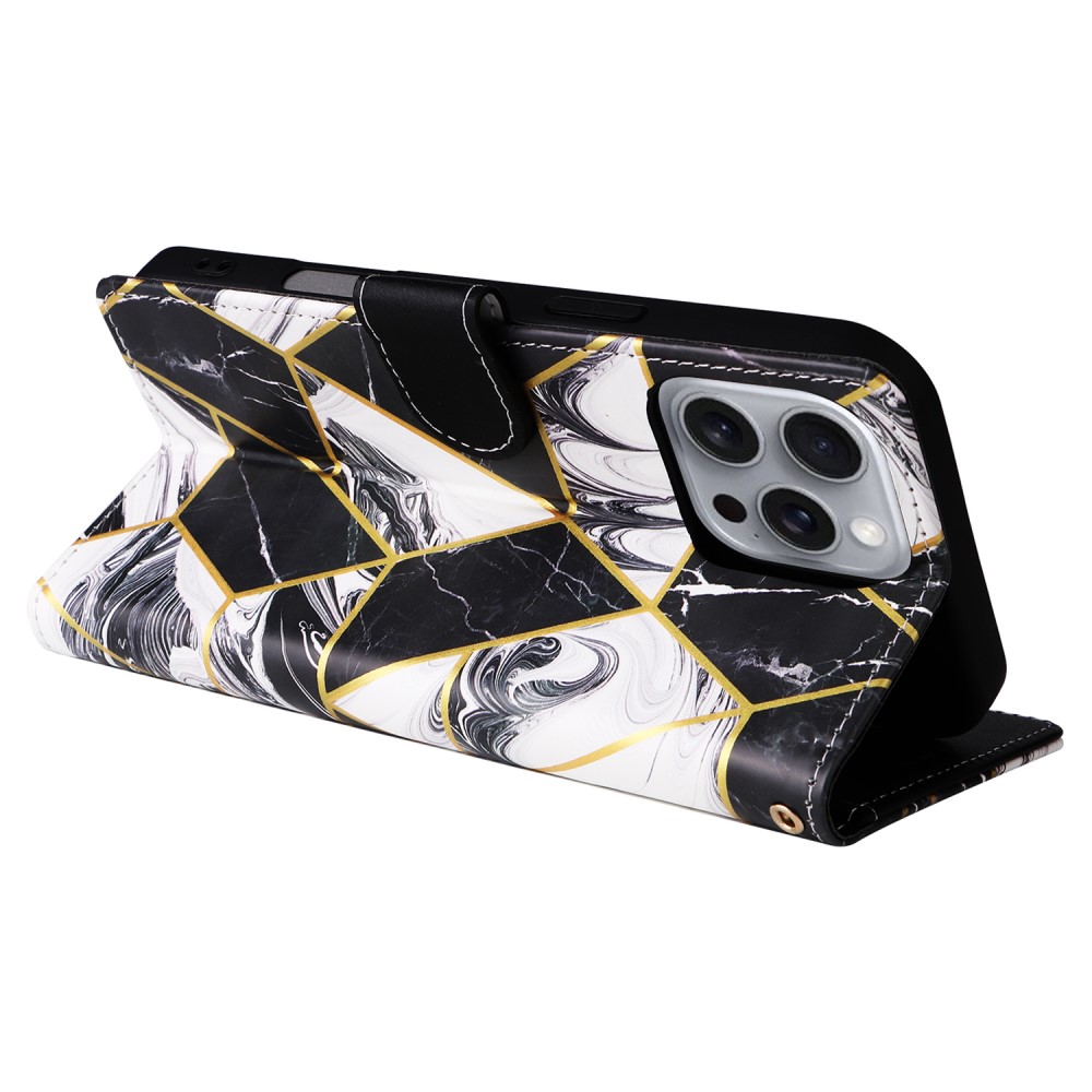  iPhone 16 Pro Max Fodral Marmor Tryck Svart