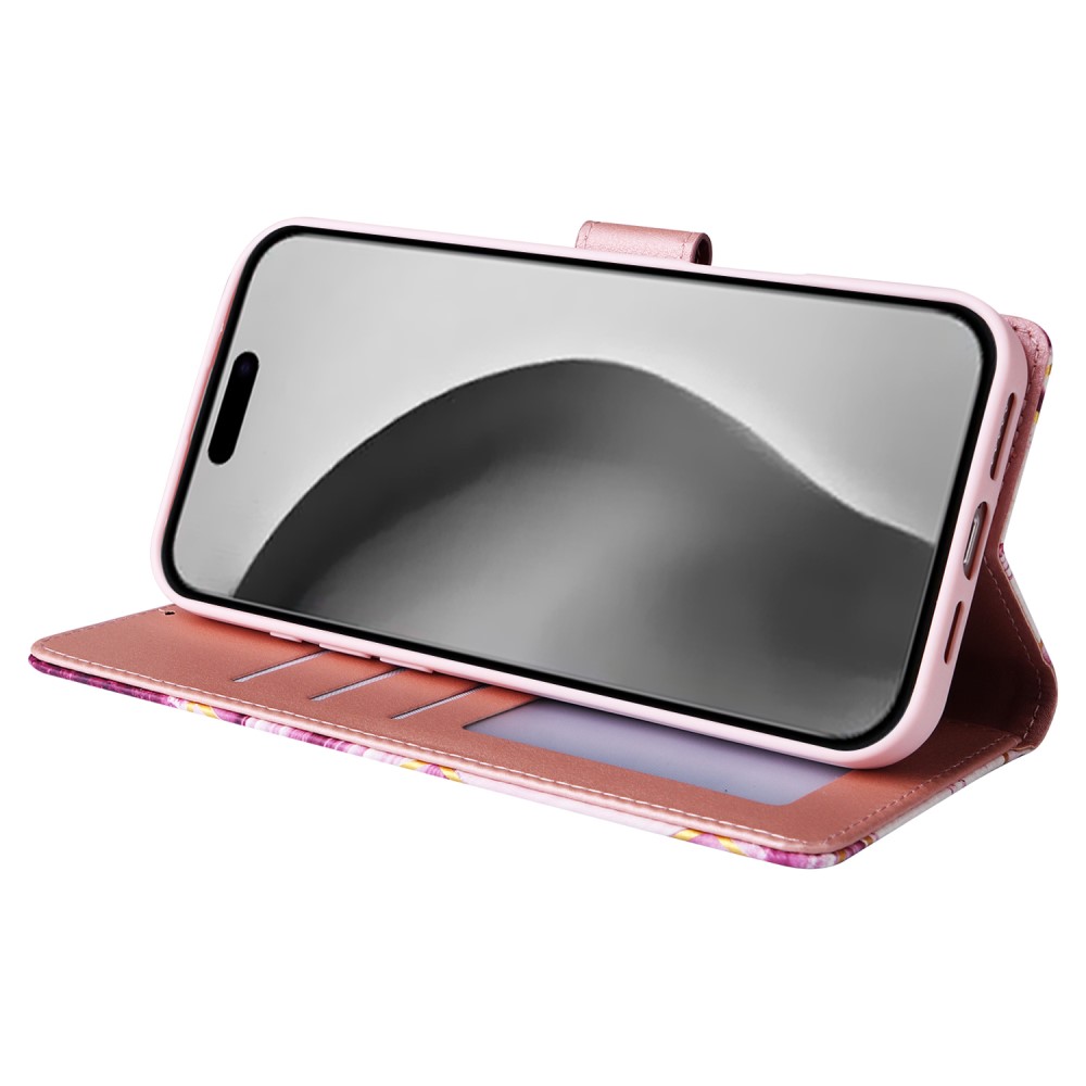  iPhone 16 Pro Max Fodral Marmor Tryck Rosa